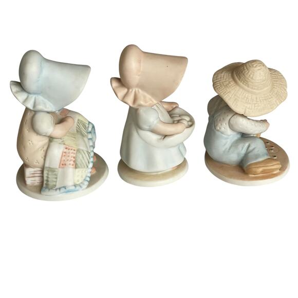 Homco Circle of Friends Bisque Figures by Masterpiece Lot of 3 Collectible 1990s - Picture 14 of 16